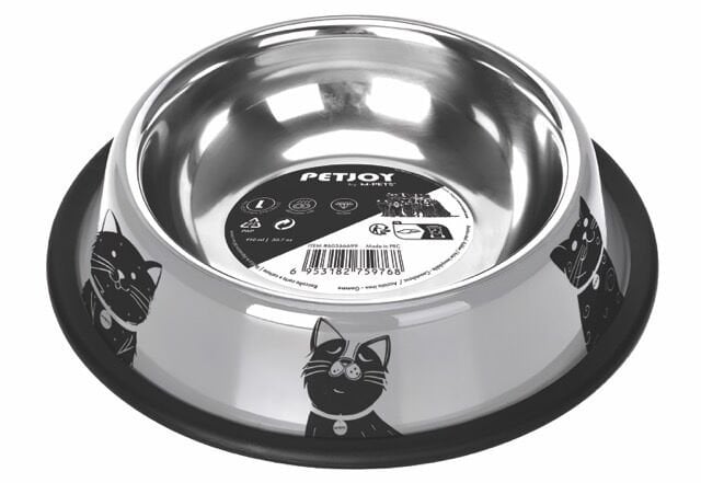 60566699 M-Pets Petjoy Catfamily Çelik Mama Kabı (L) 910Ml