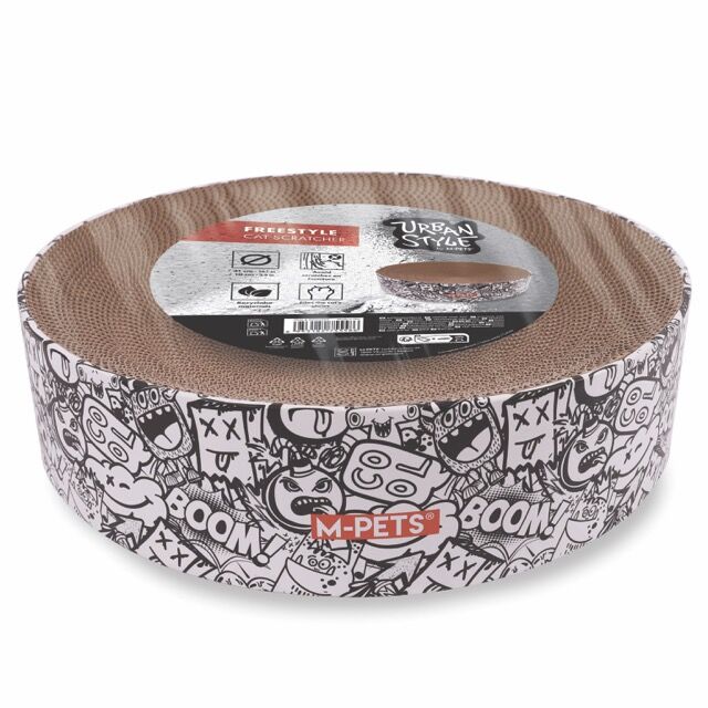 20703699 M-Pets Urban Style Freestyle Karton Tırmalama Black/White