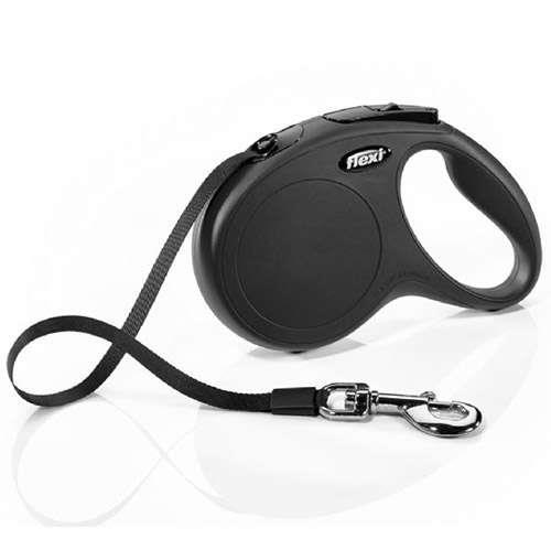 Flexi New Classic Siyah Otomatik Köpek Tasması Medium 5 Mt