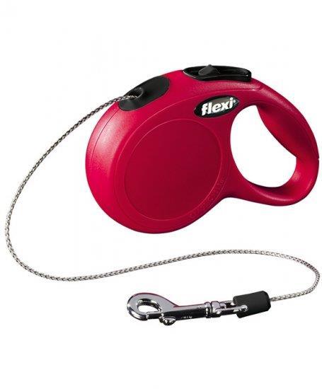 Flexi New Classic İp Kırmızı Otomatik Köpek Tasması Xsmall 3 Mt