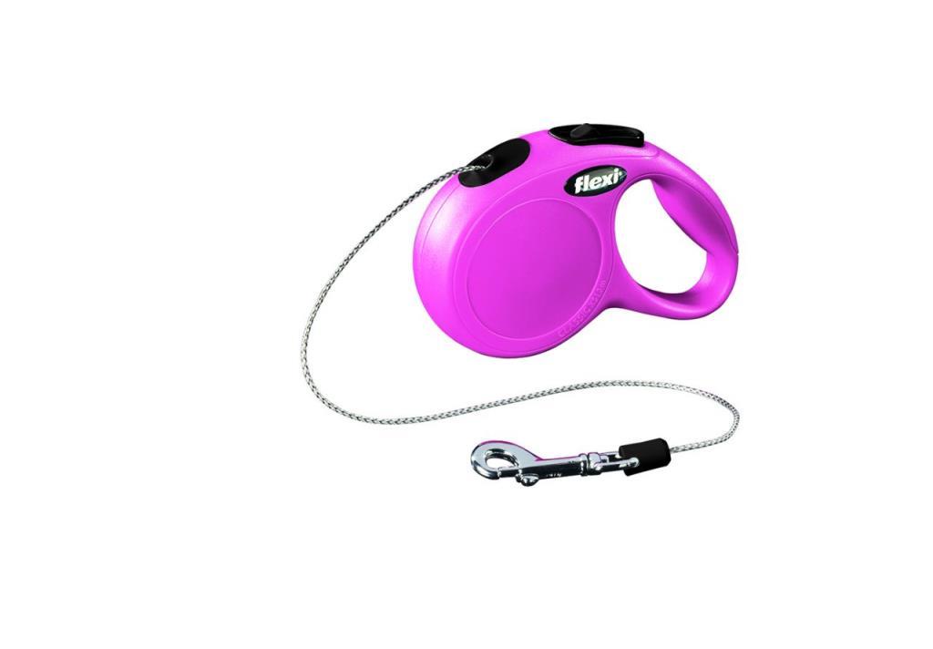 Flexi New Classic İp Pembe Otomatik Köpek Tasması Xsmall 3 Mt