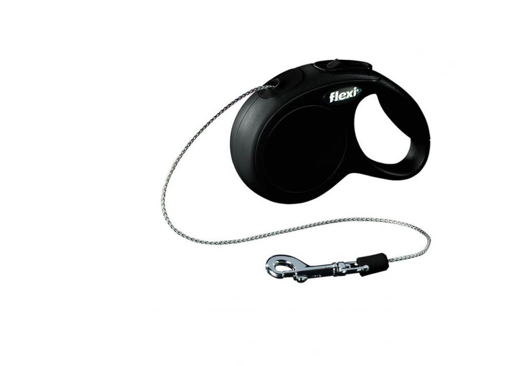 Flexi New Classic İp Siyah Otomatik Köpek Tasması Xsmall 3 Mt