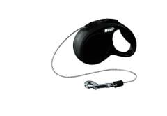 Flexi New Classic İp Siyah Otomatik Köpek Tasması Xsmall 3 Mt