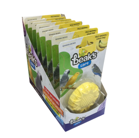 Beak's Muz Aromalı  Tekli Gaga Taşı ( 8 li ) ( PAKET )