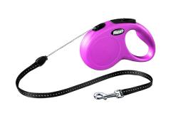 Flexi New Classic İp Pembe Otomatik Köpek Tasması Small 5 Mt