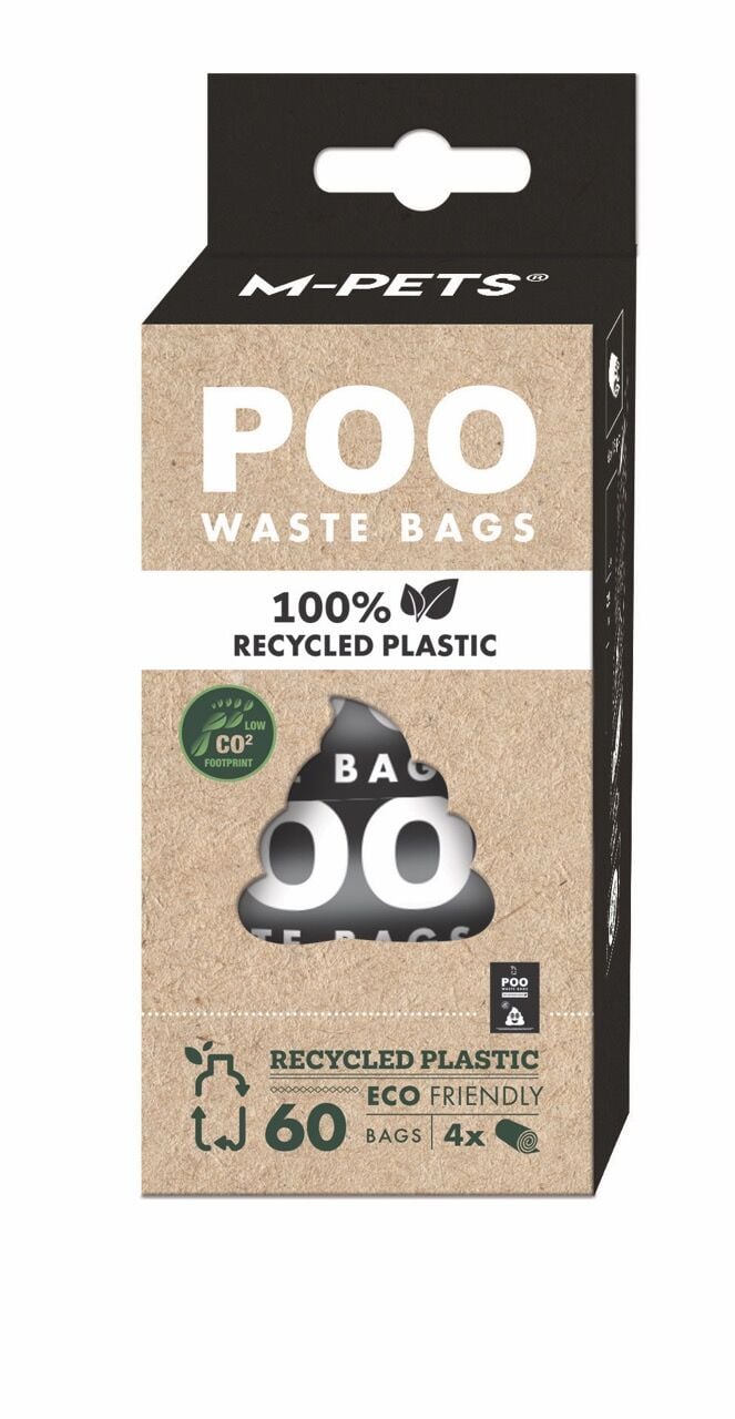 10170999 M-Pets Poo 100% Recycled Dışkı Poşeti Kokusuz 4X15 Yaprak