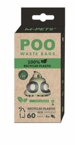 10171199 M-Pets Poo 100% Recycled Dışkı Poşeti Nane Kokulu 4X15 Yaprak