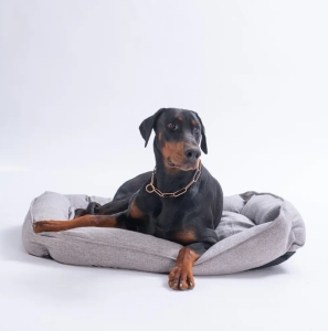 26666-Gri CosyNest Linen Köpek Yatak Seti Köpek Yatağı ( S-M-L)