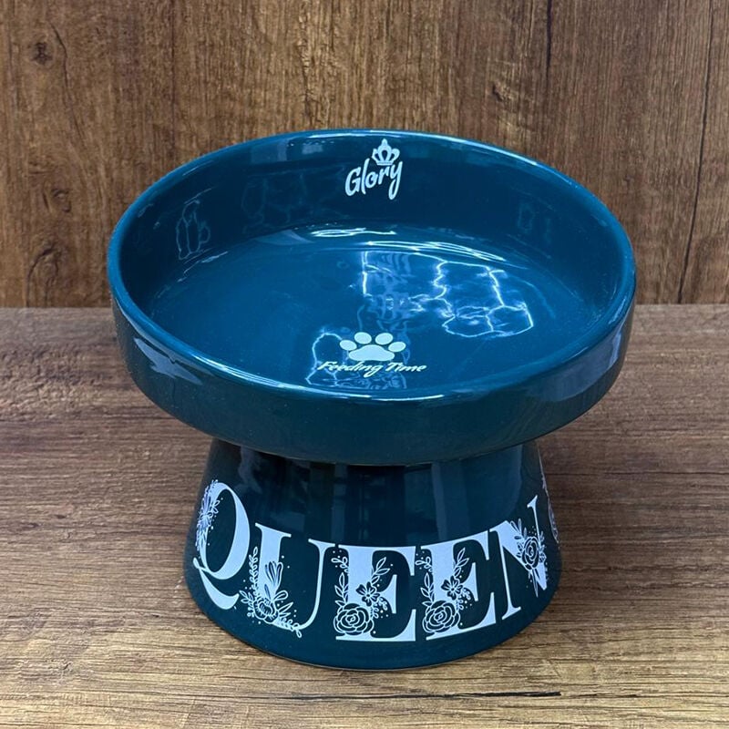 Glory Ayaklı Seramik Mama Kabı Queen 400 Ml