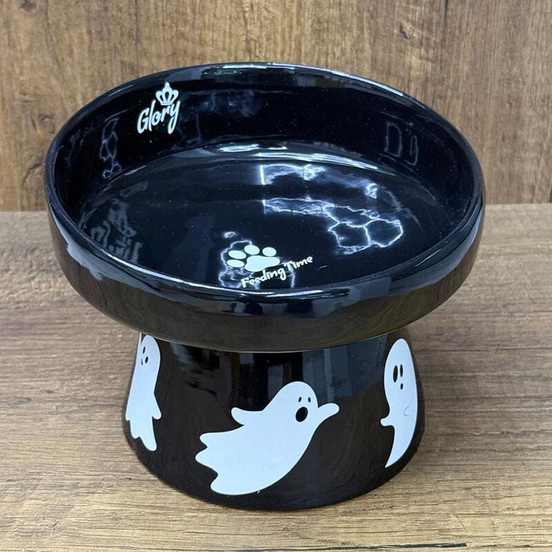 Glory Ayaklı Seramik Mama Kabı Ghost 400 Ml