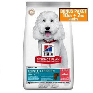 Hills Hypo-Allergenic Somonlu Yetişkin Köpek Maması 10+2 kg skt:06/27