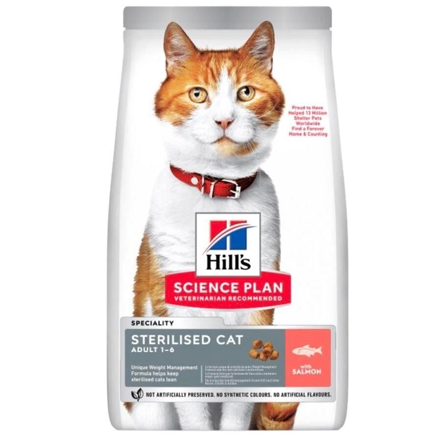 Hills Sterilised Somon Balıklı Kısırlaştırılmış Kedi Maması 3 Kg Avantajlı Paket SKT:08/26