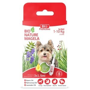 Bio Nature Magela Köpek Dış Parazit Damlası (Bit ve Pire) 1-10 Kg 3x1,5 ml Skt:05/28