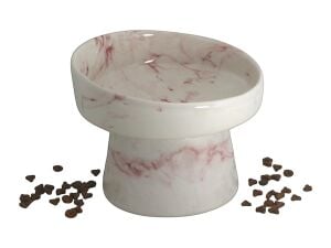 Mio Ayaklı Seramik Mama Kabı-Pembe