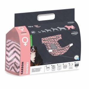 10173899 M-Pets Carbonlu Dıapers Dişi Köpekler İçin Külot (Xxl) 15Li