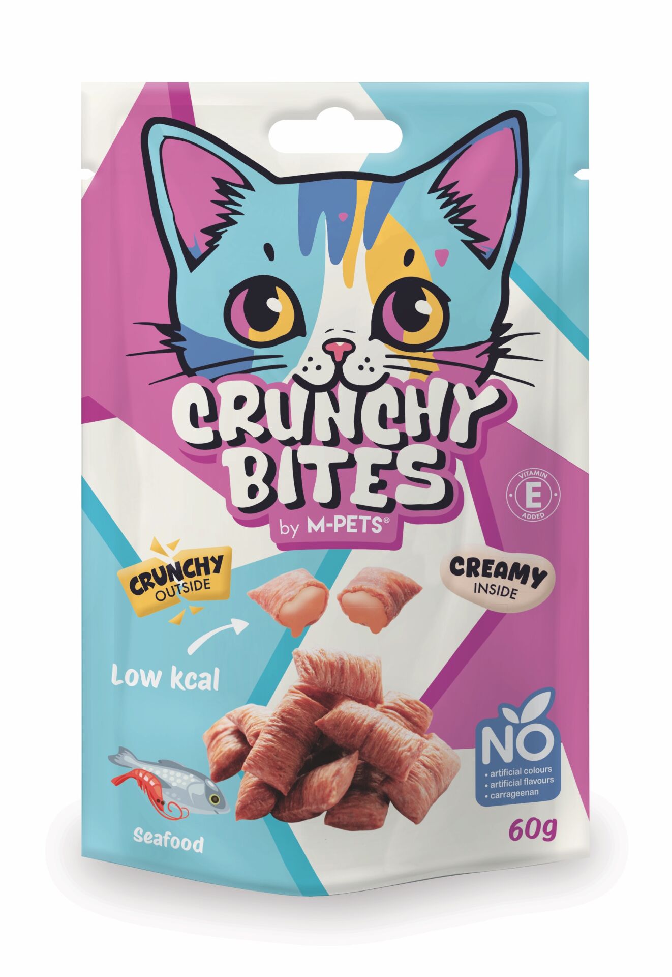 20646499 M-Pets Crunchy Bıtes Deniz Mahsüllü Kedi Ödülü 60Gr Skt:03/28