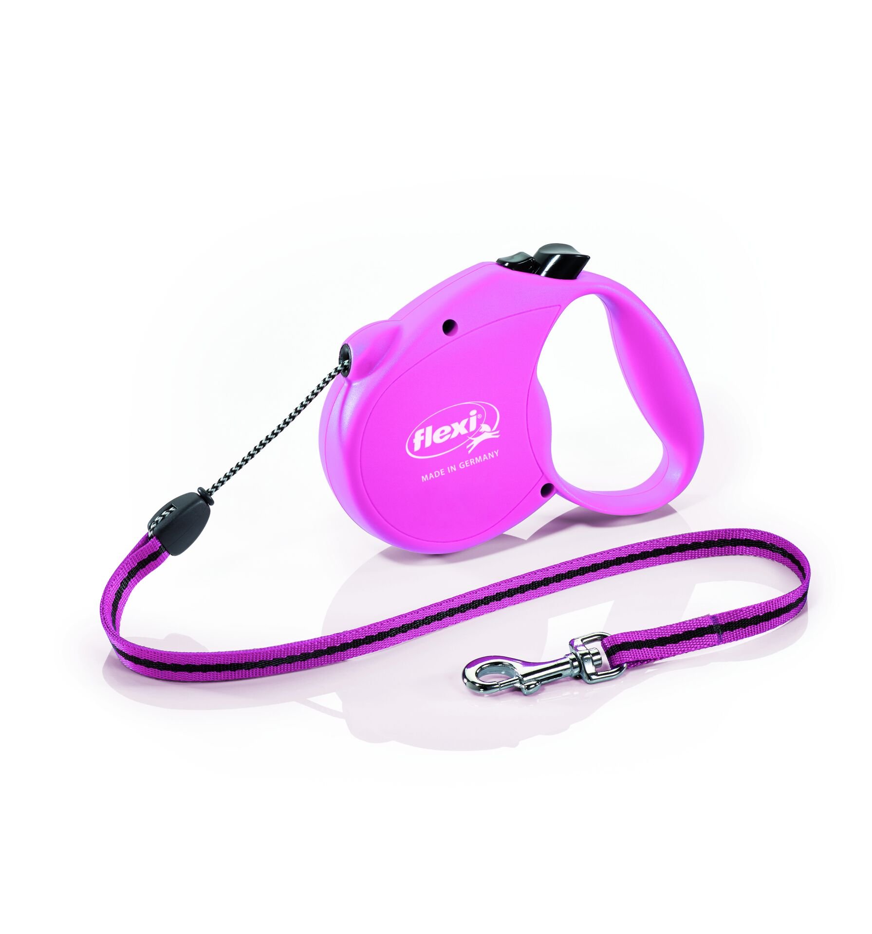 Flexi Standart Pembe İp Otomatik Köpek Tasması 5 Mt Small