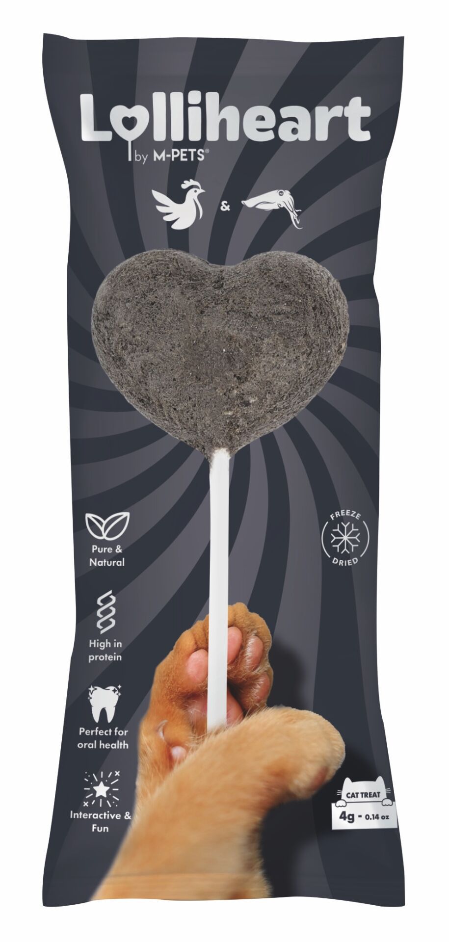 29013699 M-Pets Lolliheart Mürekkep Balıklı Kedi Ödülü 4Gr 15Li