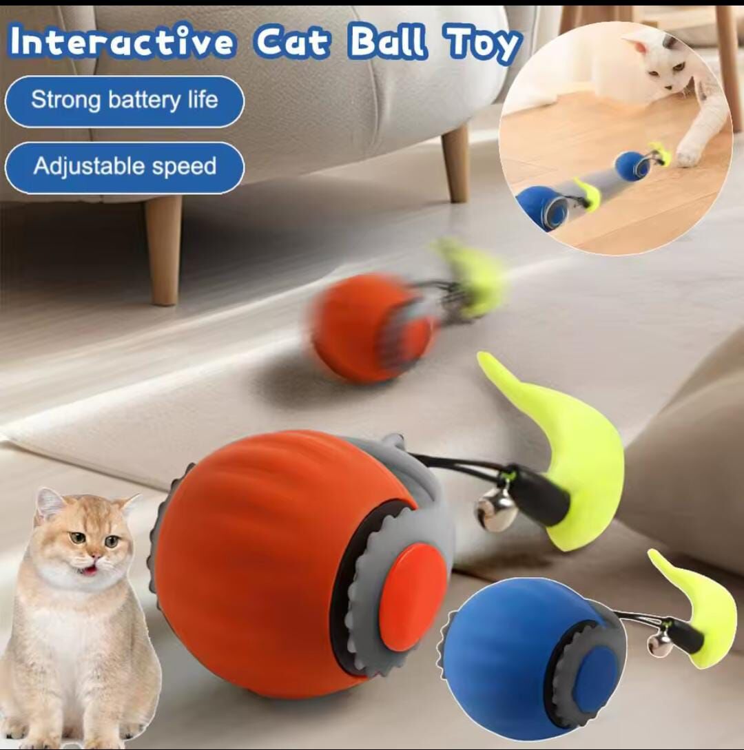 Mad USB Şarjlı Kuyruklu Hareketli Top Kedi Oyuncağı