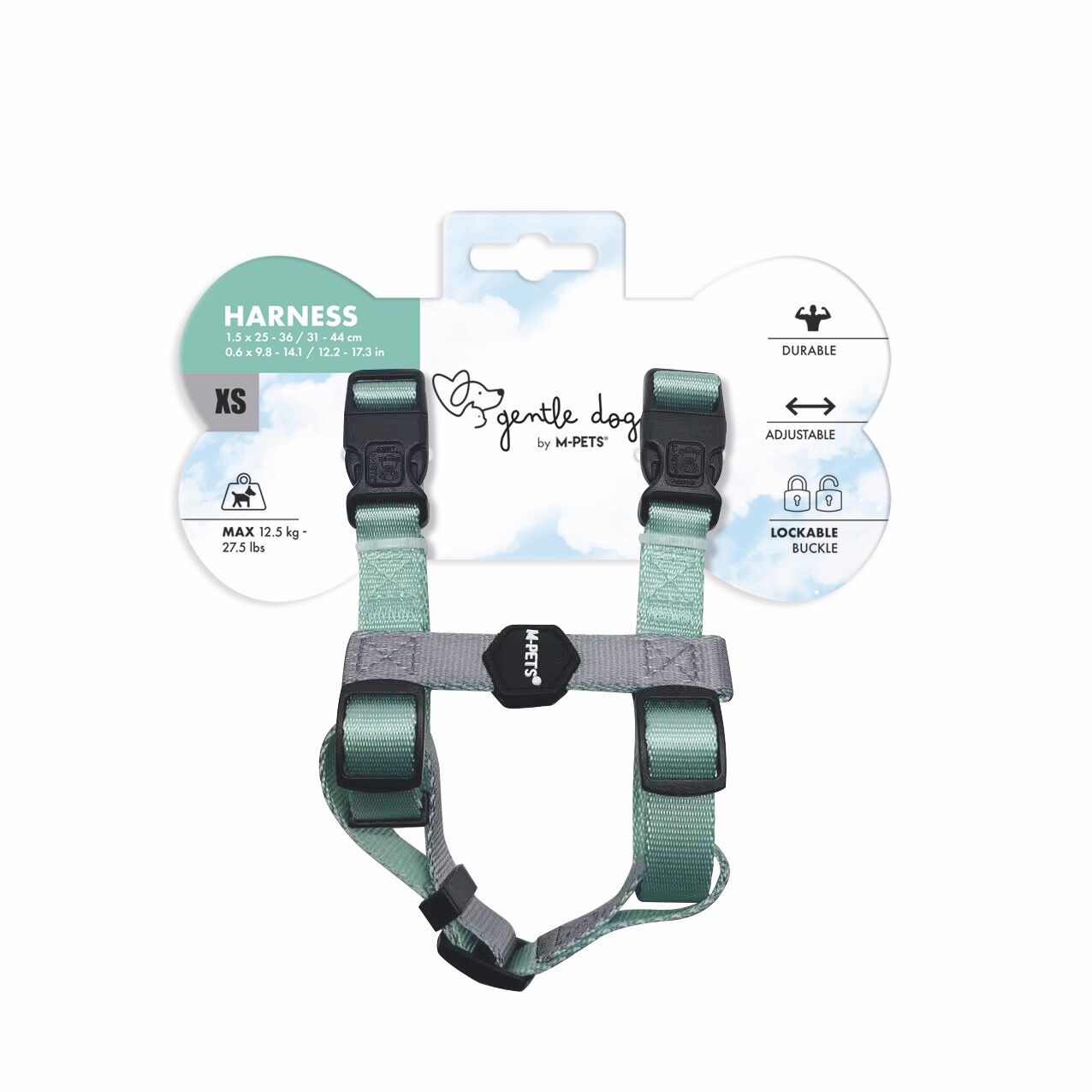 10846699 M-Pets Gentle Dog Göğüs Tasması Green (Xs)