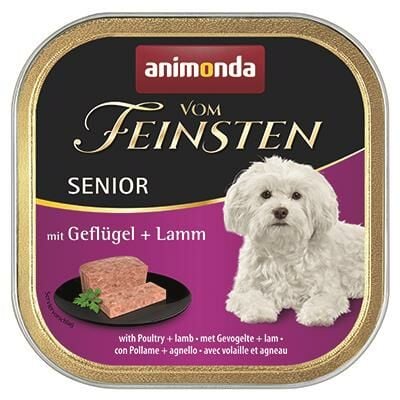 Animonda Senıor Kümes Hayvanlı+Kuzu Etli Köpek Yaş Maması150 gr 22 li skt:11/25