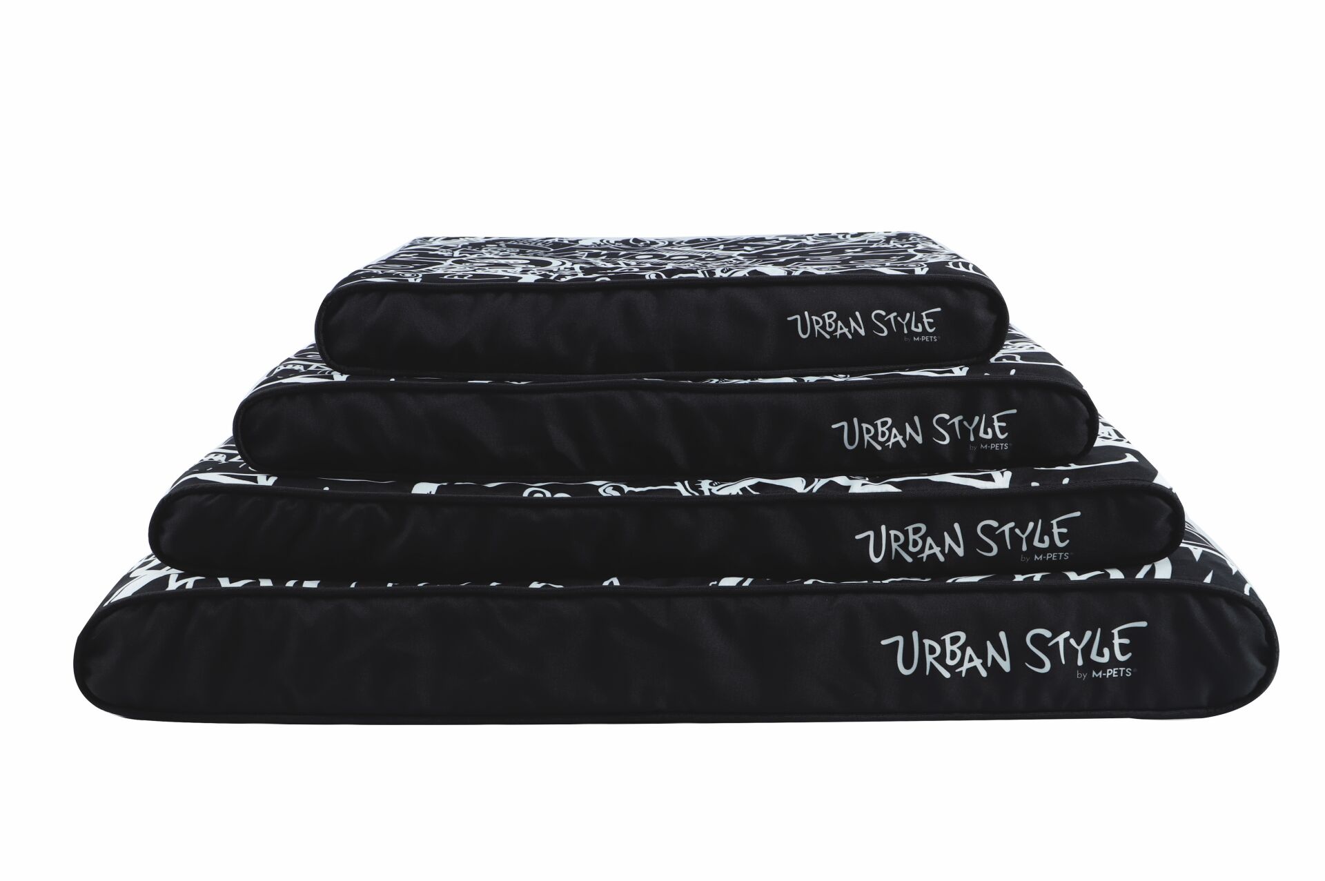 10364799 M-Pets Urbanstyle Contempo Cushıon Yatak Black&White (M) 80X55X9Cm