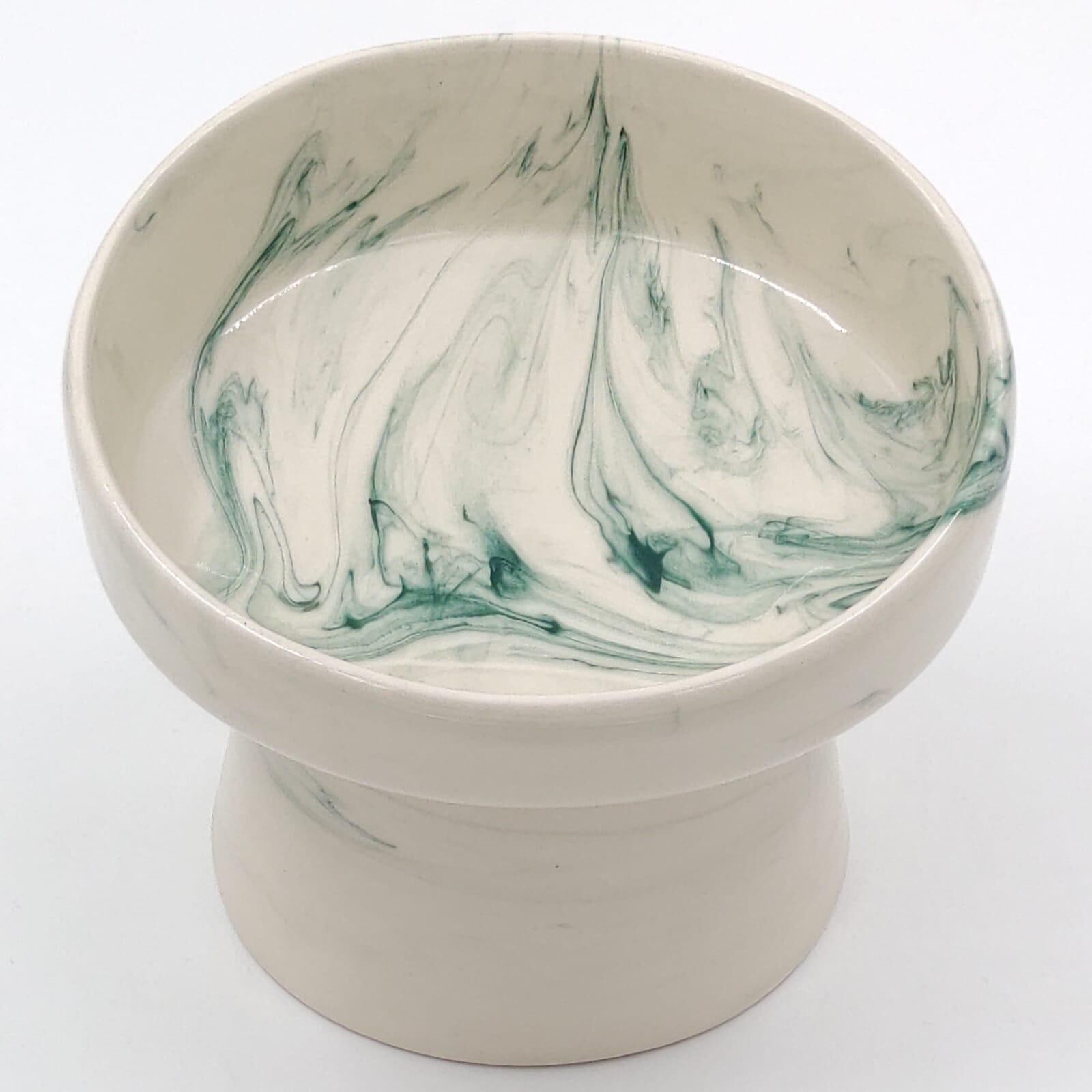 Glory Ayaklı Seramik Mama Kabı Yeşil 400 Ml