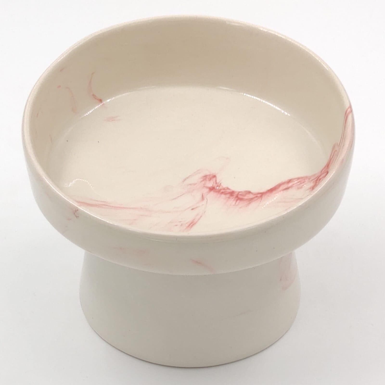 Glory Ayaklı Seramik Mama Kabı Pembe 400 Ml