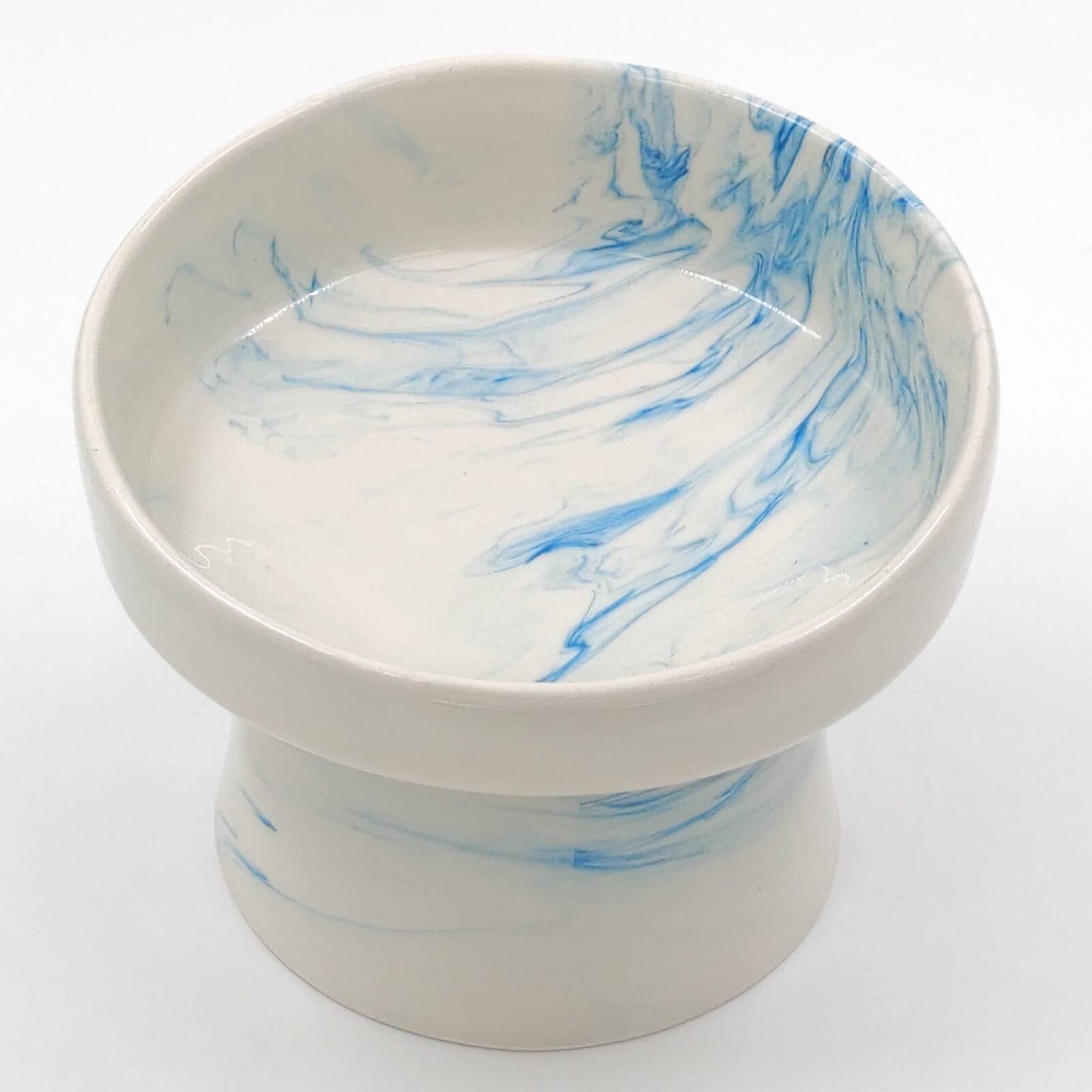 Glory Ayaklı Seramik Mama Kabı Mavi 400 Ml