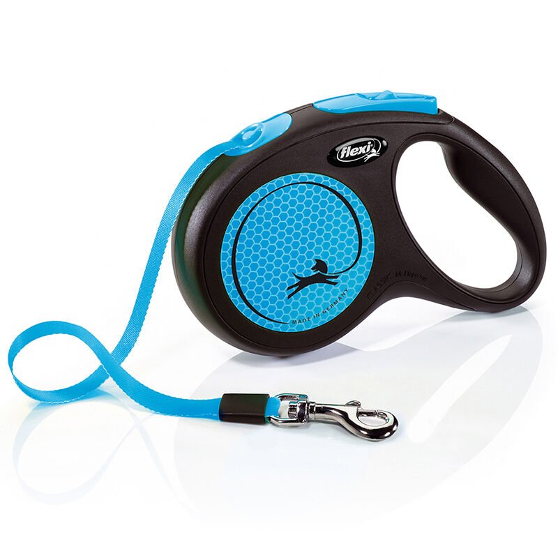 Flexi Neon Mavi Otomatik Köpek Tasması 5 Mt M
