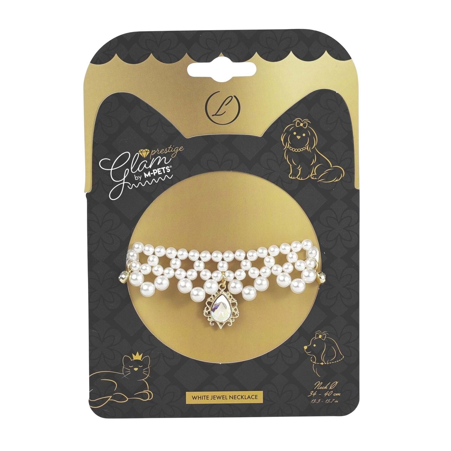 60802299 M-Pets Glam Prestige Aksesuar White Jewel( L)