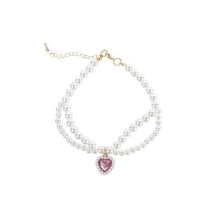60801799 M-Pets Glam Prestige Aksesuar Kalp Kolye Pembe ( S )