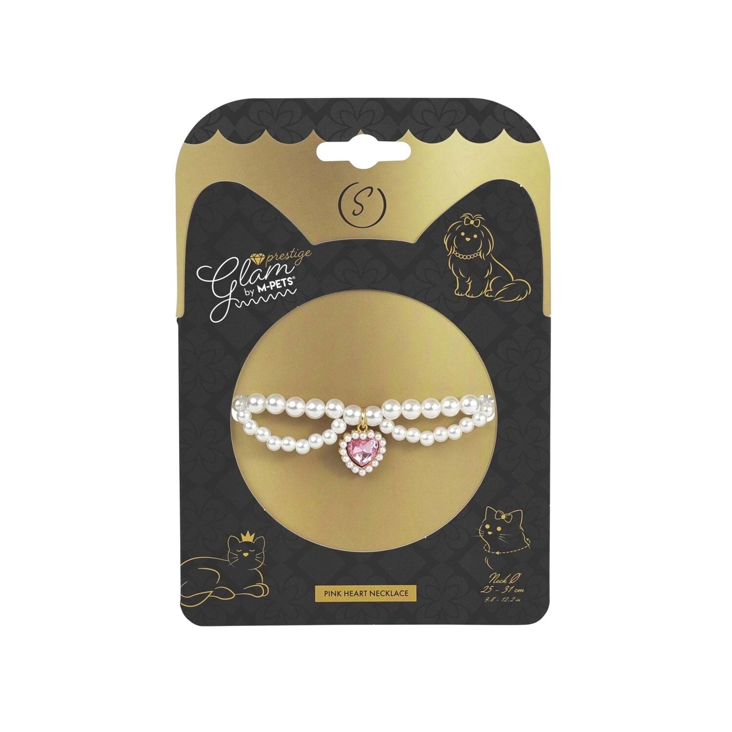 60801799 M-Pets Glam Prestige Aksesuar Kalp Kolye Pembe ( S )