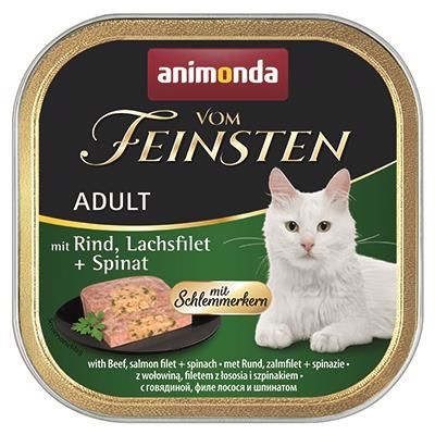 Animonda Sığır Somon ve Ispanaklı Kedi Yaş Mama 100 Gr 32 Adet Skt:10/24
