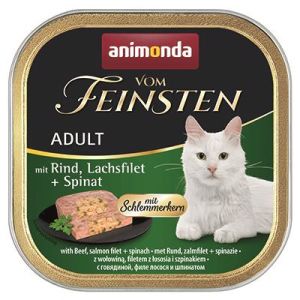 Animonda Sığır Somon ve Ispanaklı Kedi Yaş Mama 100 Gr 32 Adet Skt:10/24
