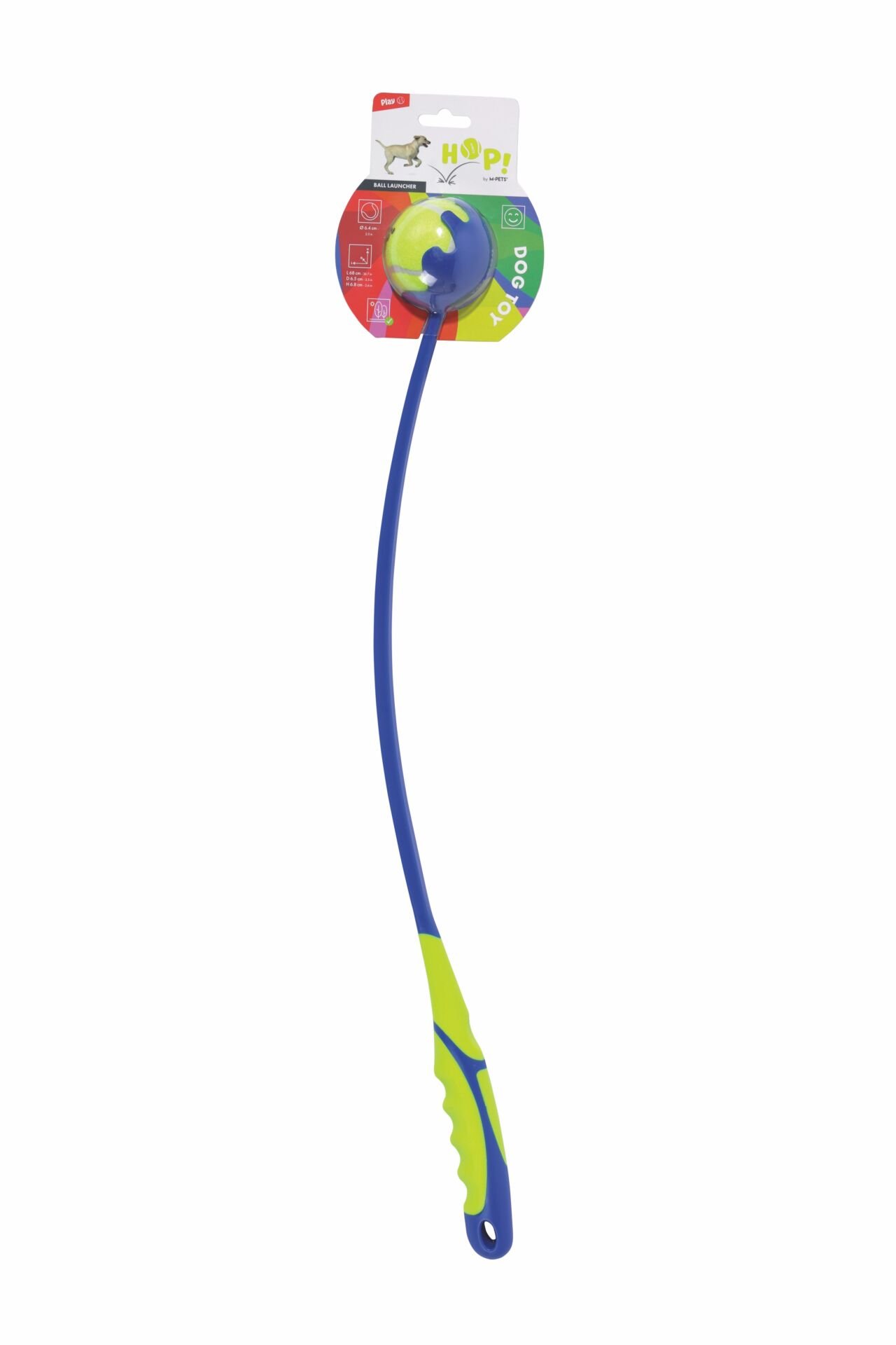 10671399 M-Pets Hop Ball Launcher Köpek Oyuncağı Yellow & Blue