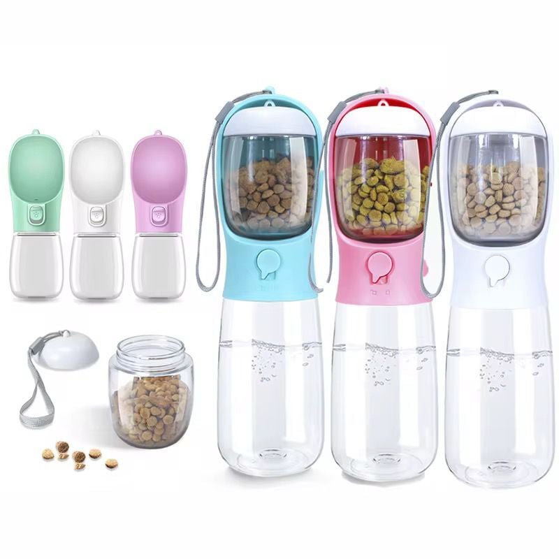 Kedi-Köpek Taşınabilir Hazneli Mama Su Kabı 350 ml