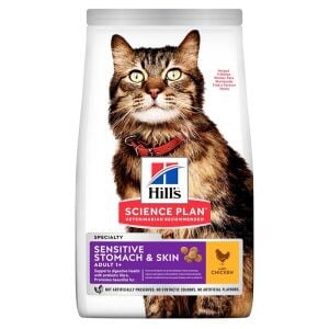 Hills Sensitive Stomach Skin Tavuklu Kedi Maması 1.5 Kg + Beaphar Malt Hediye Skt:11/26