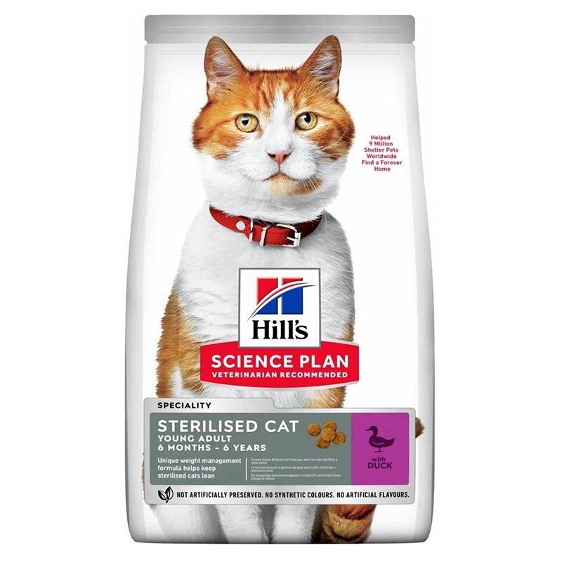 Hills Sterilised Cat Young Adult Duck Kısırlaştırılmış Kedi Maması 1.5 Kg + Beaphar Malt Hediye SKT:05/27