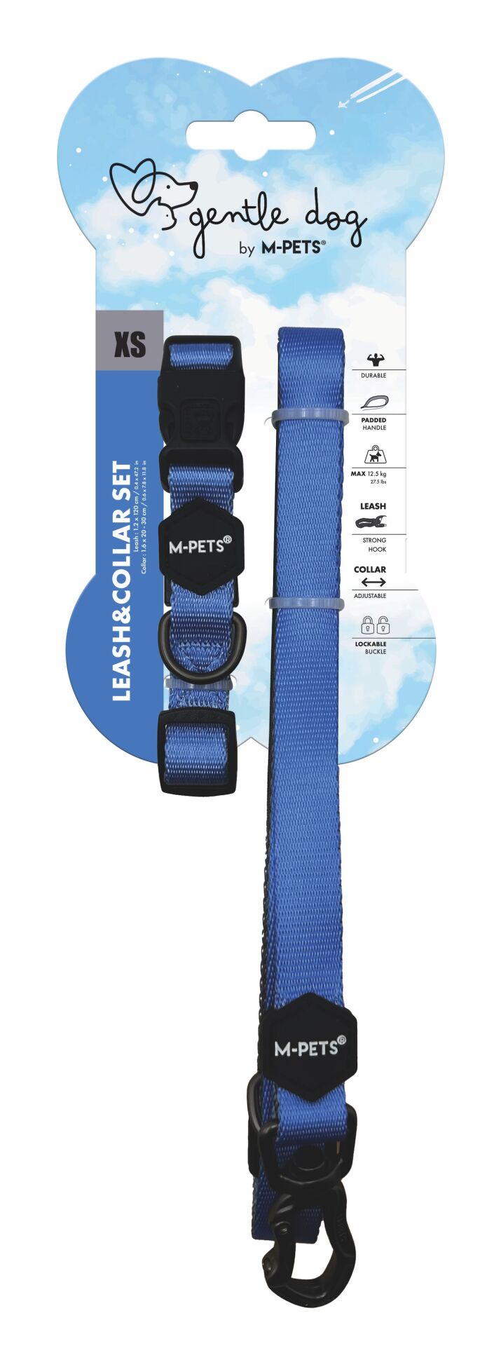 10852799 M-Pets Gentle Dog Boyun Tasması Ve Gezdirme Set (Xs) Blue