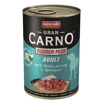 Animonda Gran Carno Sığır Etli Ispanaklı ve Somonlu Yetişkin Köpek Konservesi 6 Adet 400gr skt :04/26