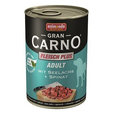 Animonda Gran Carno Sığır Etli Ispanaklı ve Somonlu Yetişkin Köpek Konservesi 5+1 Adet 400gr skt :04/27