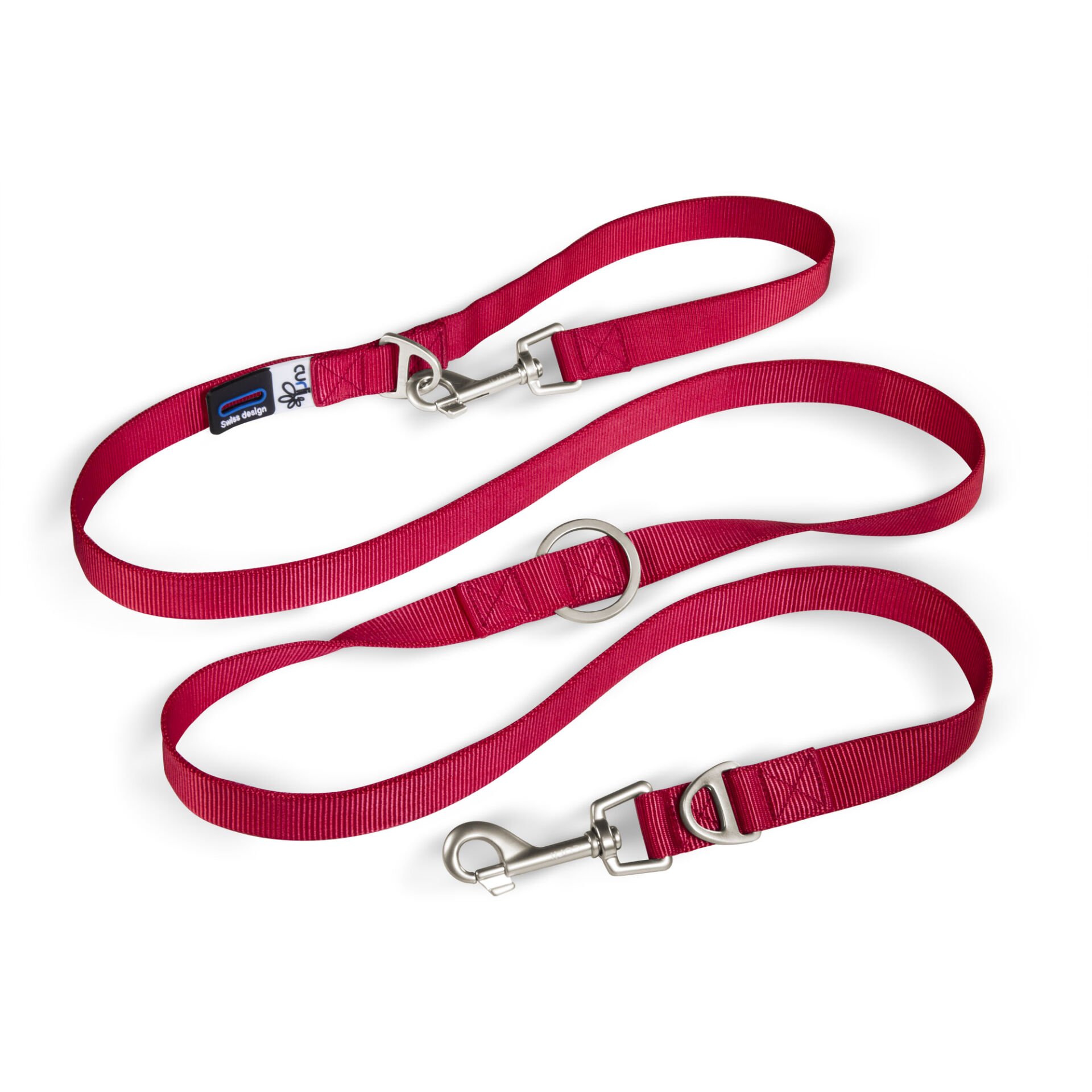 Curlı Adjustable Leash Nylon Red M