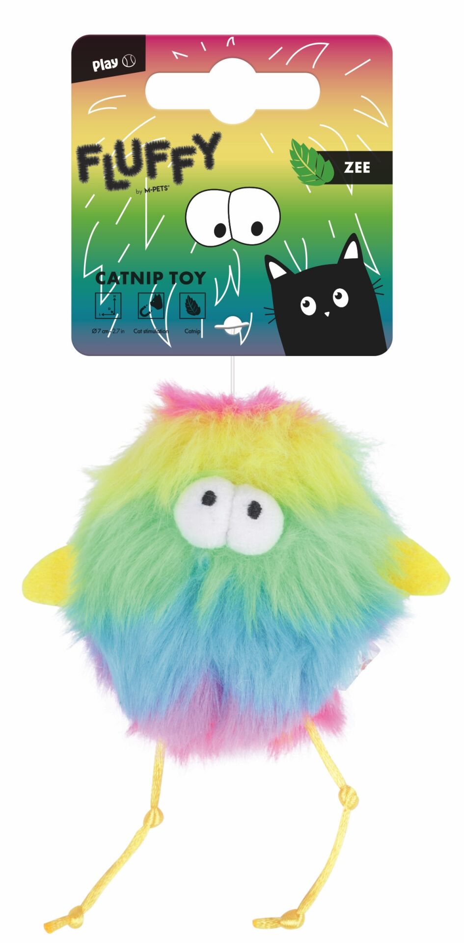 20646899 M-Pets Fluffy Zee Catnipli Kedi Oyuncağı Multicolor