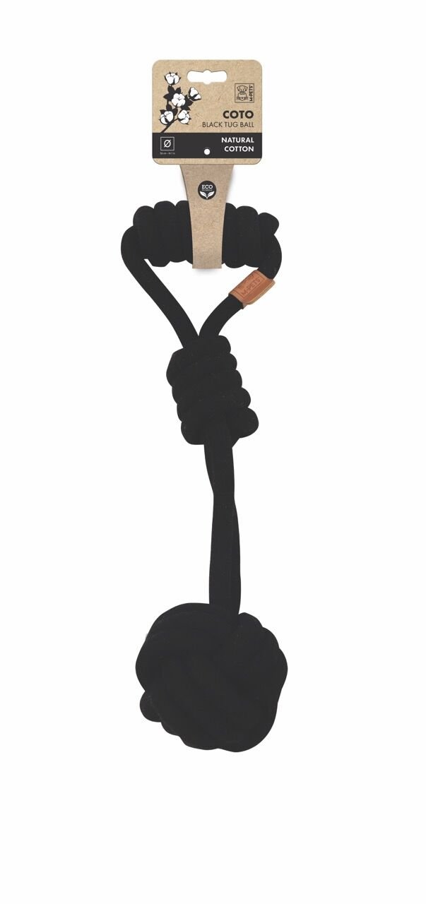 10653408 M-Pets Coto Black Tug Ball 36Cm Örgü Oyuncak