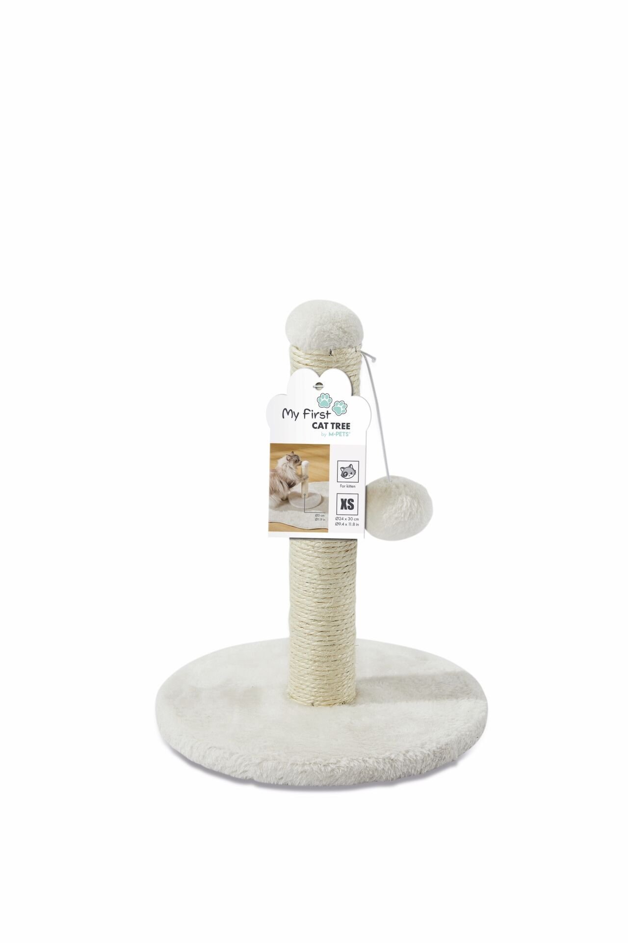 20643399 M-Pets My Fırst Kedi Tırmalama Ponponlu White