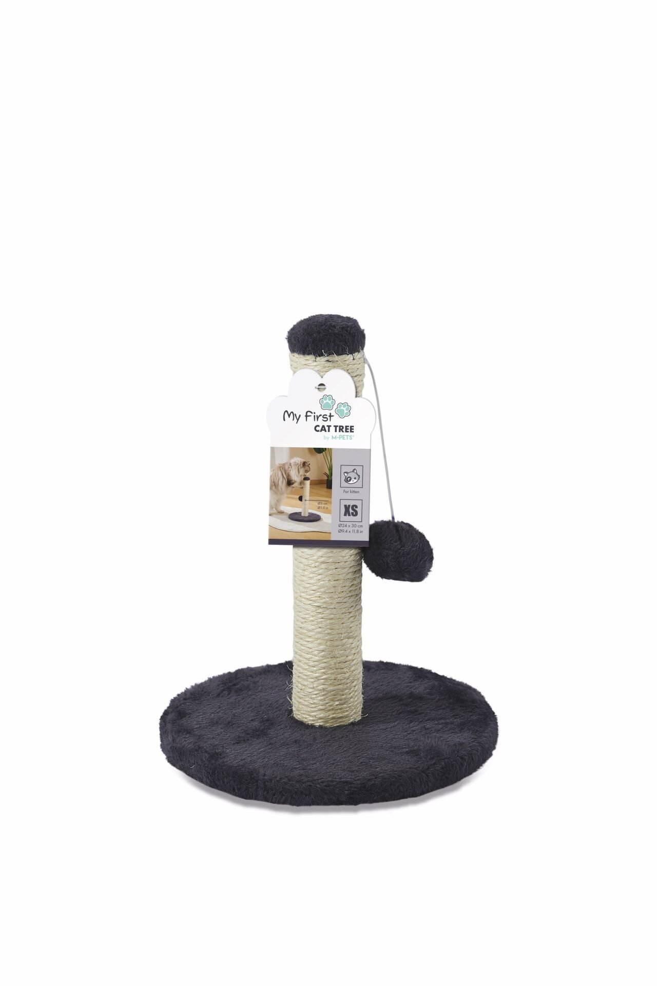 20643299 M-Pets My Fırst Kedi Tırmalama Ponponlu Dark Grey