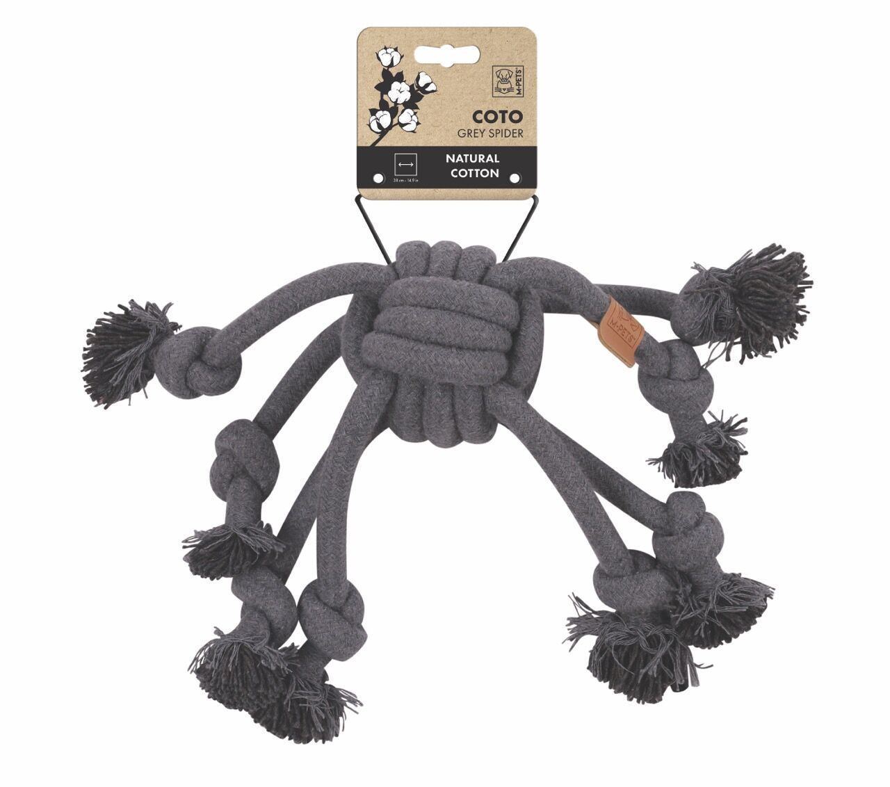 10654113 M-Pets Coto Grey Spider 38Cm Örgü Oyuncak
