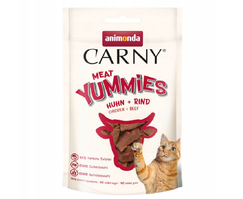 Animonda Carny Meat Tavuk ve Sığır Etli Kedi Ödül Maması 50 gr 10 lu skt:08/26