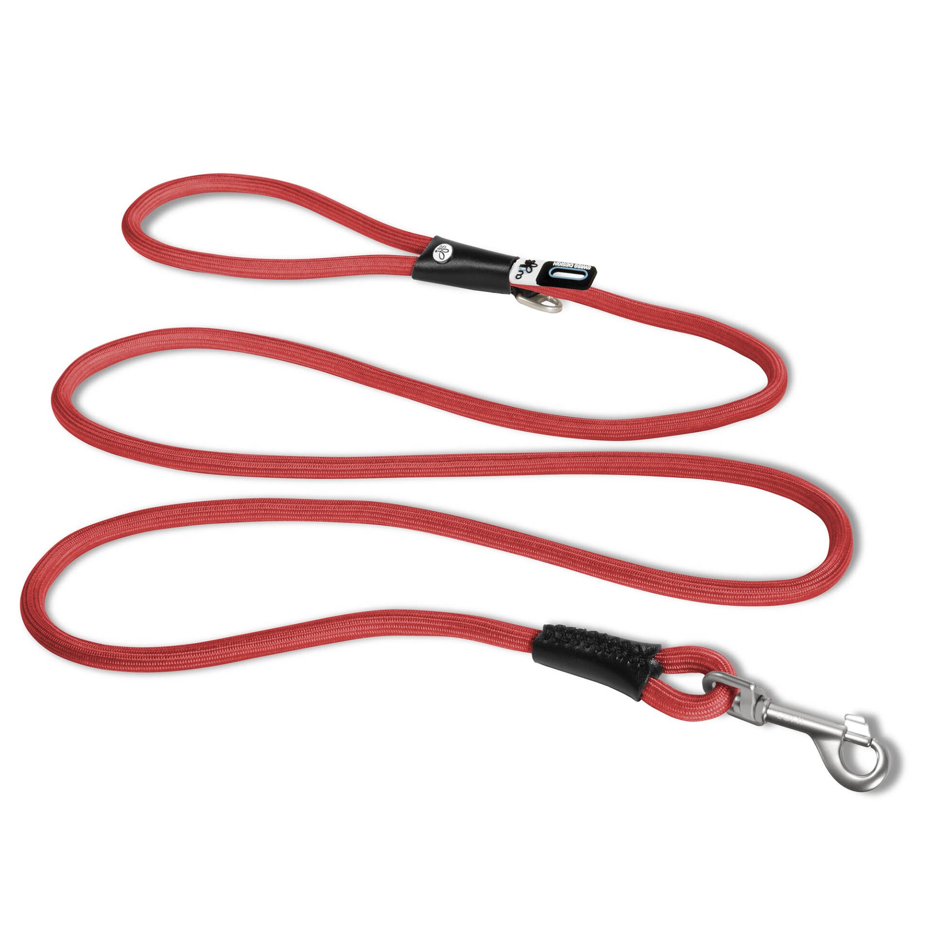 Curlı Stretch Comfort Leash Red L